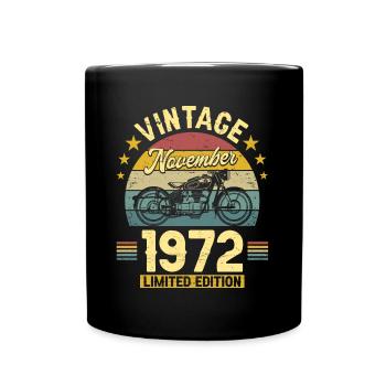 Vintage Novembre 1972 50 Ans Anniversaire - Mug uni - noir - Devant