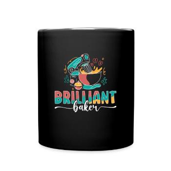 Boulanger Brilliant Cupcake Boulangerie Chef Gâteau - Mug uni - noir - Devant