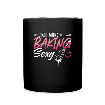 Boulanger Je fais cuire Sexy Boulangerie Gâteau Cupcake Chef - Mug uni - noir - Devant