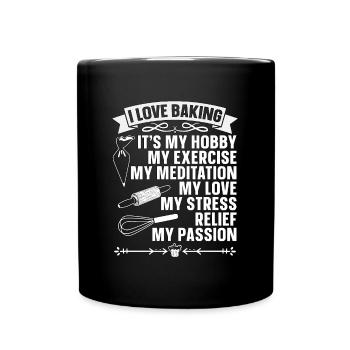Boulanger J’adore la boulangerie Chef Cupcake Bake - Mug uni - noir - Devant
