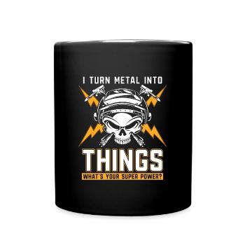 Welder Turn Metal Into Welding Career Weld Iron - Mug uni - noir - Devant