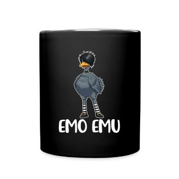 Emo Emu Bird Gift - Full Colour Mug - black - Front