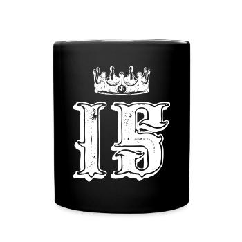 15 Couronne numérique - Mug uni - noir - Devant