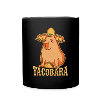 Tacobara Capybara Gift - Full Colour Mug - black - Front