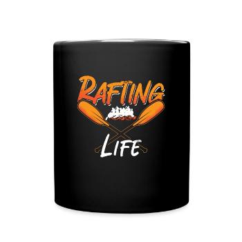 Rafting Radeau de sauvetage Kayak Canoë Paddle - Mug uni - noir - Devant