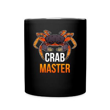 Crab Master Krabbe Geschenk - Tasse einfarbig - Schwarz - Vorne