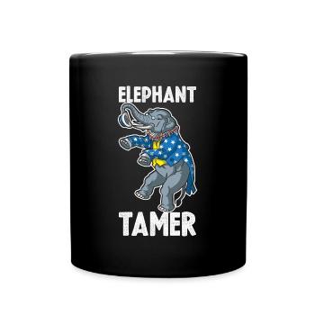 Elephant Tamer Elefant Geschenk - Tasse einfarbig - Schwarz - Vorne