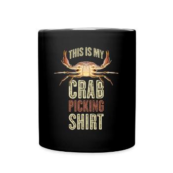 This Is My Crab Picking Krabbe Geschenk - Tasse einfarbig - Schwarz - Vorne
