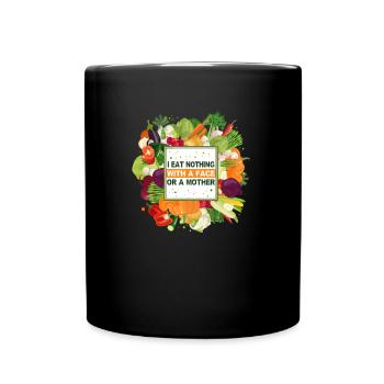 Vegan Veganer Tierwohl Veggie Veganismus Spruch - Tasse einfarbig - Schwarz - Vorne