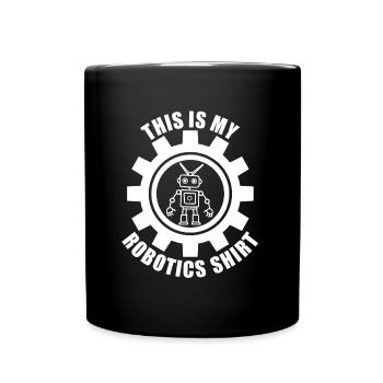 Fan de robot avec citation drôle - Mug uni - noir - Devant