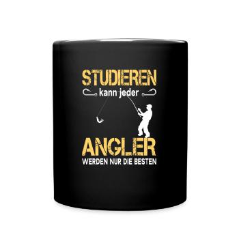 Angler Werden Nur Die Besten Fischerei Geschenk - Tasse einfarbig - Schwarz - Vorne