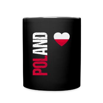 Poland Fußball Trikot Polska Outfit Geschenk - Tasse einfarbig - Schwarz - Vorne