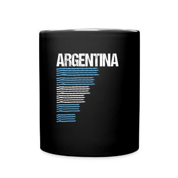Argentina Fußball Trikot Argentinien Geschenk - Tasse einfarbig - Schwarz - Vorne
