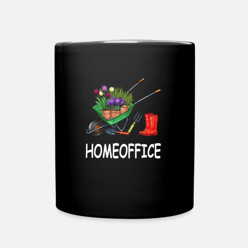 Homeoffice Gartenliebe Pflanzen Gärtner Garten - Tasse einfarbig - Schwarz