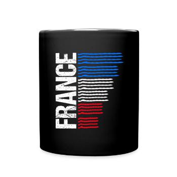 France Fußball Trikot Frankreich Trikot Geschenk - Tasse einfarbig - Schwarz - Vorne
