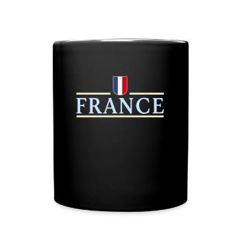France Fußball Trikot Frankreich Trikot Geschenk - Tasse einfarbig - Schwarz - Vorne