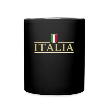 Italia Fußball Trikot Italien Geschenk Soccer - Tasse einfarbig - Schwarz - Vorne