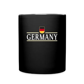 Germany Deutschland Fußball Trikot Geschenk - Tasse einfarbig - Schwarz - Vorne