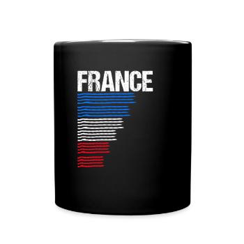 France Fußball Trikot Frankreich Trikot Geschenk - Tasse einfarbig - Schwarz - Vorne