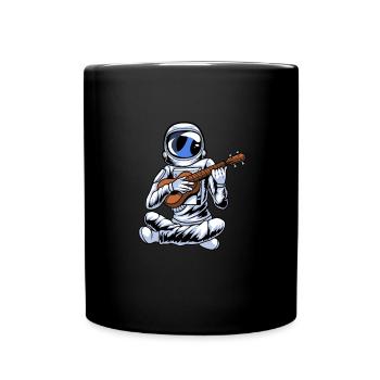 Astronaute ukulélé - Mug uni - noir - Devant