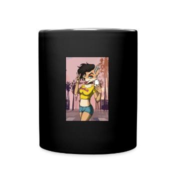 Furry Fandom Fursuits Lady - Mug uni - noir - Devant