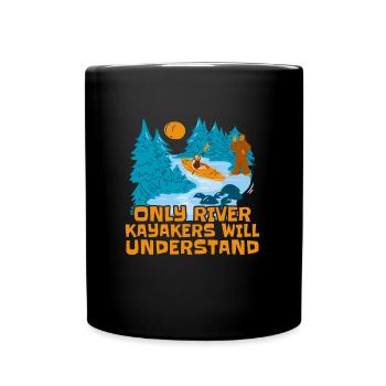 Kayak de rivière kayak - Mug uni - noir - Devant