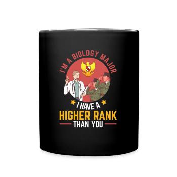 Biologiste de biologie Lustig Majeure en biologie - Mug uni - noir - Devant