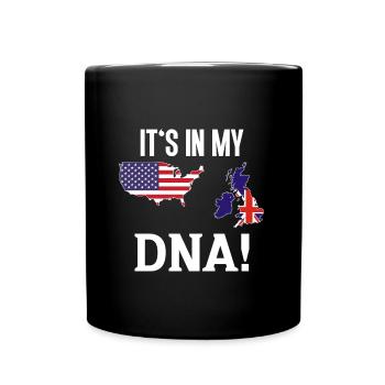 USA, America and British England Origin - Full Colour Mug - black - Front