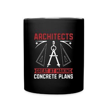 Architectes doués pour faire de l’architecture de travail - Mug uni - noir - Devant