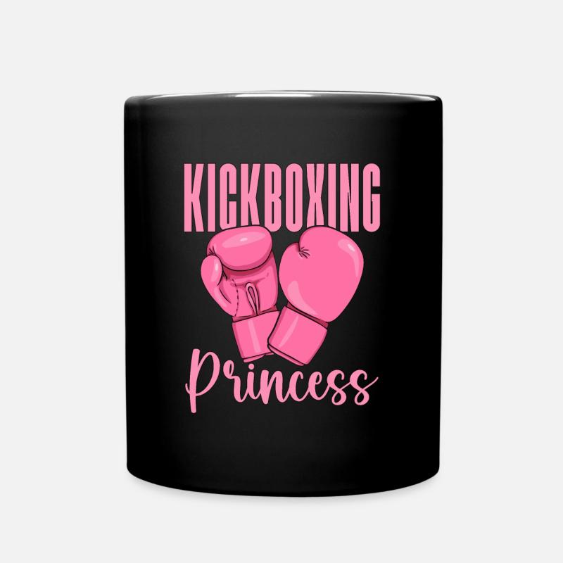 Kickboxing Princess Kickboxer Boxing Fighter Fight - Tasse einfarbig - Schwarz