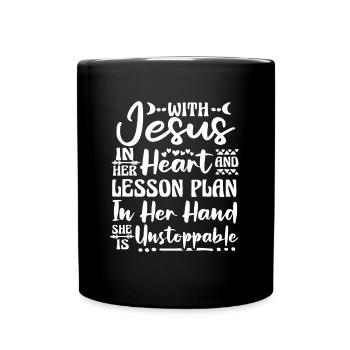 Professeur de religion Éducation religieuse - Mug uni - noir - Devant