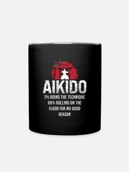 Aïkido 2% Faire la technique 98% Combattant Samouraï - Mug uni - noir