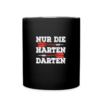 DART - NUR DIE HARTEN DARTEN - Ich spiele DART - Tasse einfarbig - Schwarz - Vorne