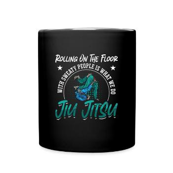 Jiu Jitsu Rolling On The Floor Combattant de combat - Mug uni - noir - Devant