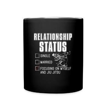 Jiu Jitsu Relationship Status Combat Fight Fighter - Full Colour Mug - black - Front