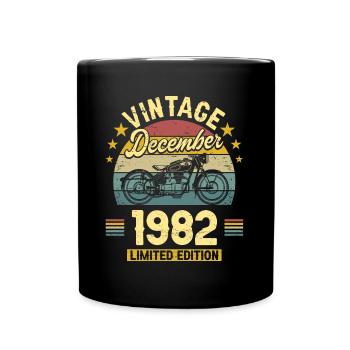 Vintage Décembre 1982 40 Ans Anniversaire - Mug uni - noir - Devant