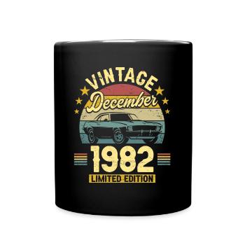 Vintage Décembre 1982 40 Ans Anniversaire - Mug uni - noir - Devant