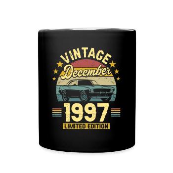 Vintage Décembre 1997 25 Ans Anniversaire - Mug uni - noir - Devant