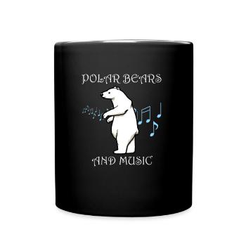 Polar Bears Musiknotenschlüssel Arctic - Tasse einfarbig - Schwarz - Vorne