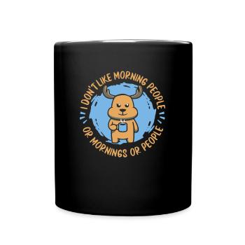 Hirsch - Tasse einfarbig - Schwarz - Vorne