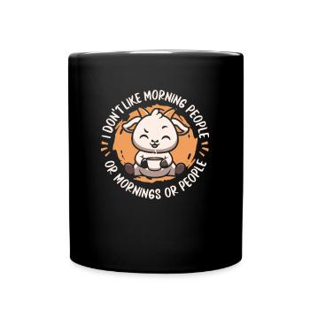 Chèvre - Mug uni - noir - Devant