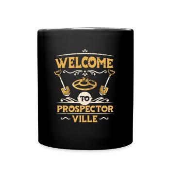 Prospectors Digging Treasure - Full Colour Mug - black - Front