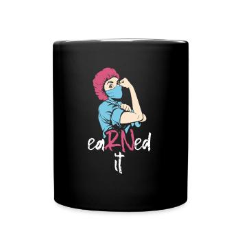 Krankenschwester Earned It Nurse - Full Colour Mug - black - Front