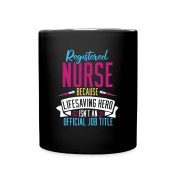 Infirmier - Mug uni - noir - Devant