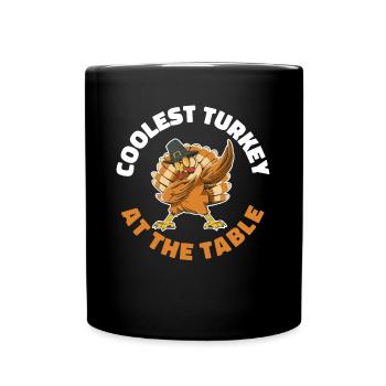La dinde la plus cool à la table Cadeau de Thanksgiving - Mug uni - noir - Devant
