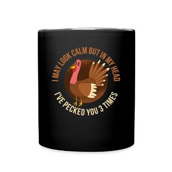 Je peux avoir l’air calme cadeau de Thanksgiving - Mug uni - noir - Devant