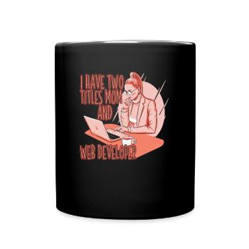 Web Entwickler Webdeveloper Web-Entwickler - Tasse einfarbig - Schwarz - Vorne