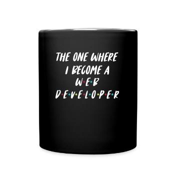 Web Entwickler Webdeveloper Web-Entwickler - Tasse einfarbig - Schwarz - Vorne