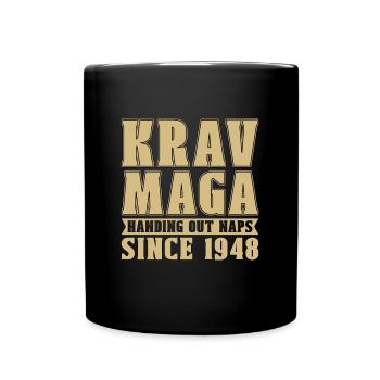 Krav Maga Handing Out Naps Military Combat Fighter - Full Colour Mug - black - Front