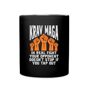 Krav Maga dans le vrai combat votre combattant de sports de combat - Mug uni - noir - Devant